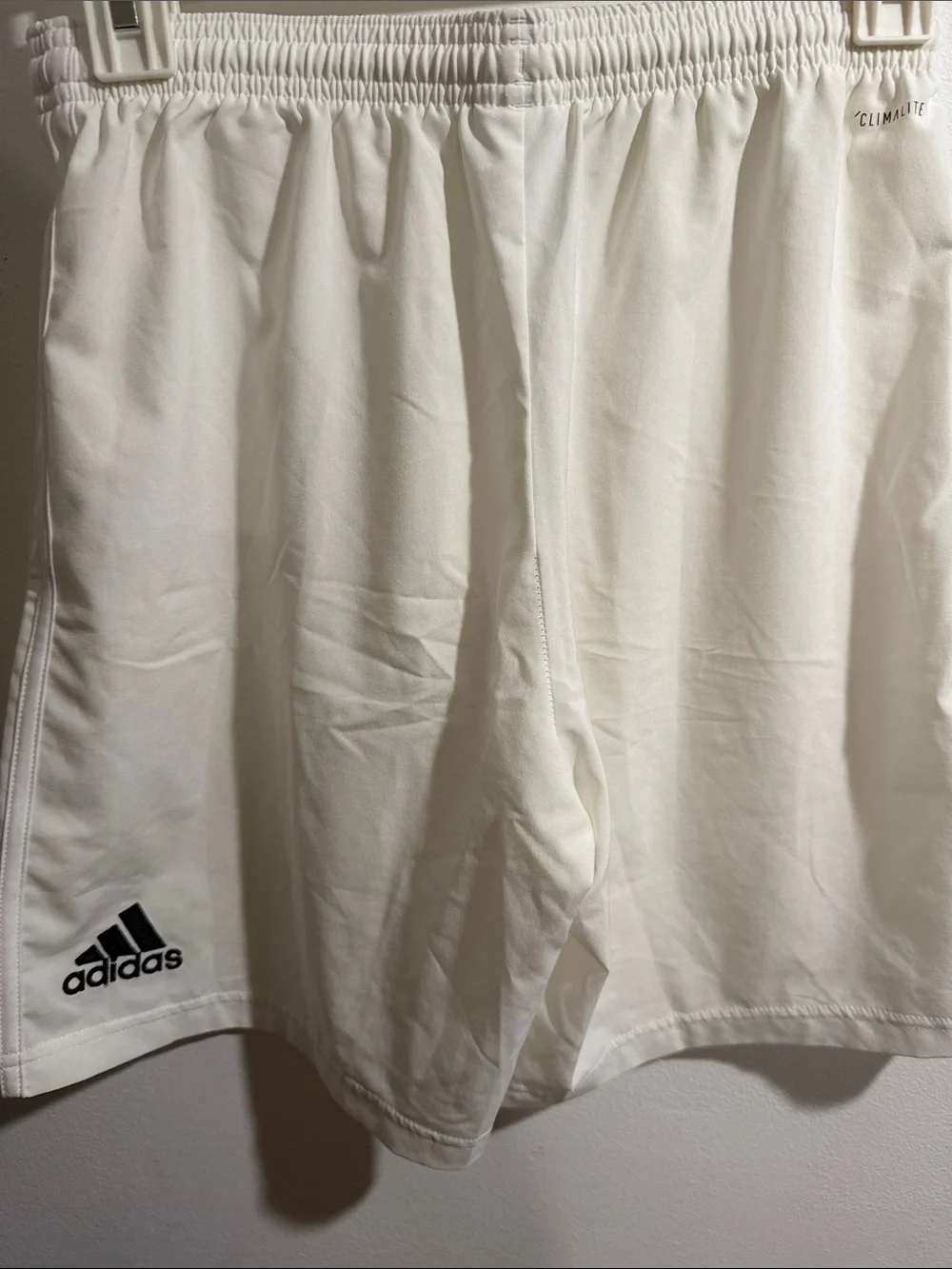adidas Cream Elastic-Waist Mini Skirt